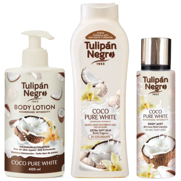 Set 3 Tulipan Coco Pure White