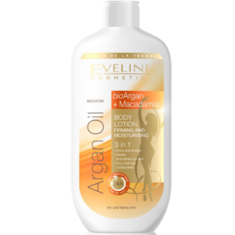 Lotiune de Corp 3in1 pentru Fermitate, Ulei de Argan si Macadamia EVELINE 350ml