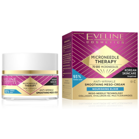 Cremă Antirid și de Netezire a Fetei Microneedle Therapy EVELINE 50ml