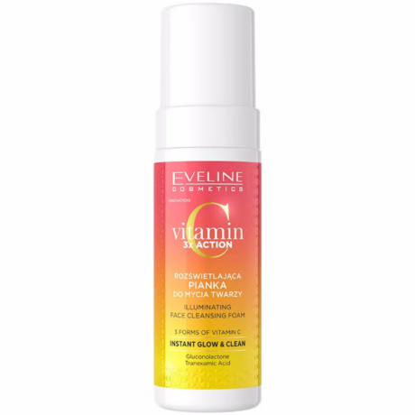 Spuma de curatare Iluminatoare Vitamin C 3xAction EVELINE 150ml